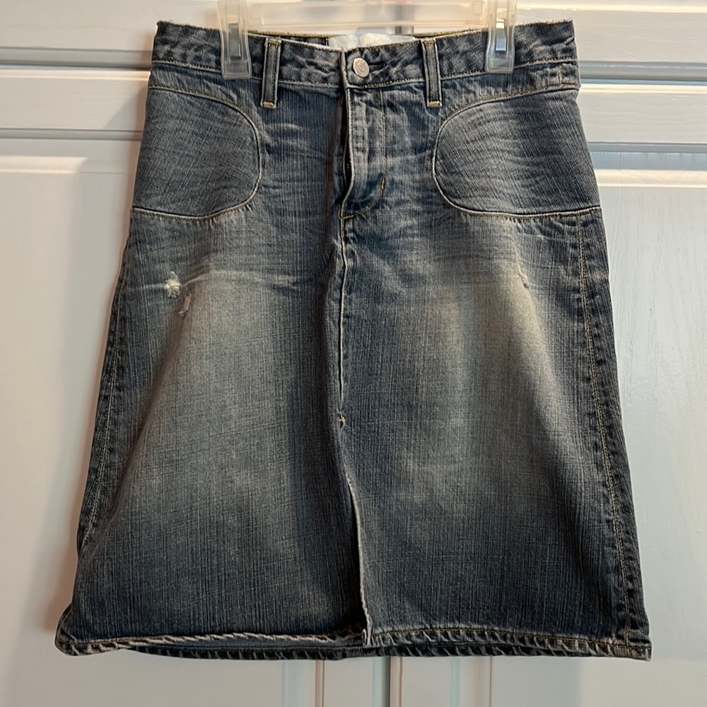 paperdenim&cloth Distressed Jean skirt